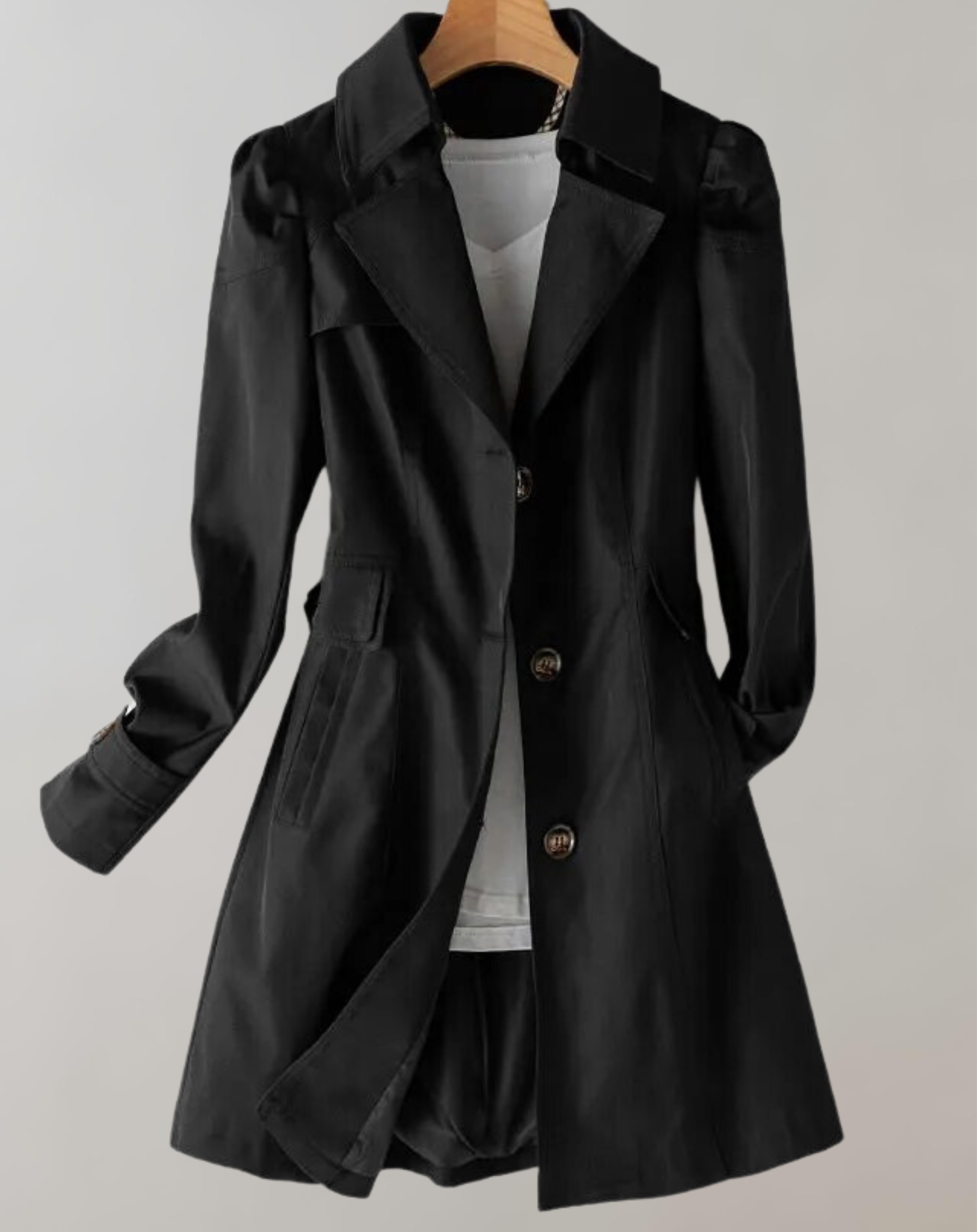 Valenzora | Women's Single-Breasted Trench Coat