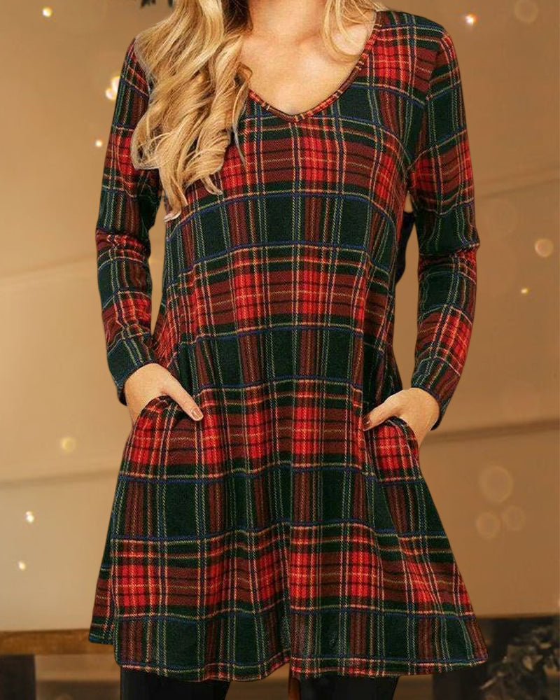 Valenzora | Relaxed Vibes Checkered Loose Dress