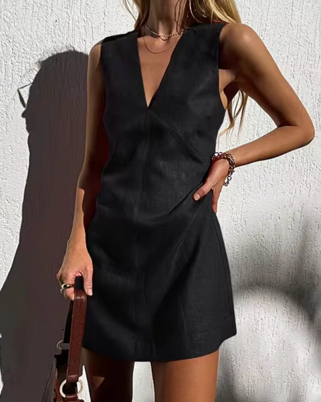 Valenzora | Sleeveless Linen Mini Dress