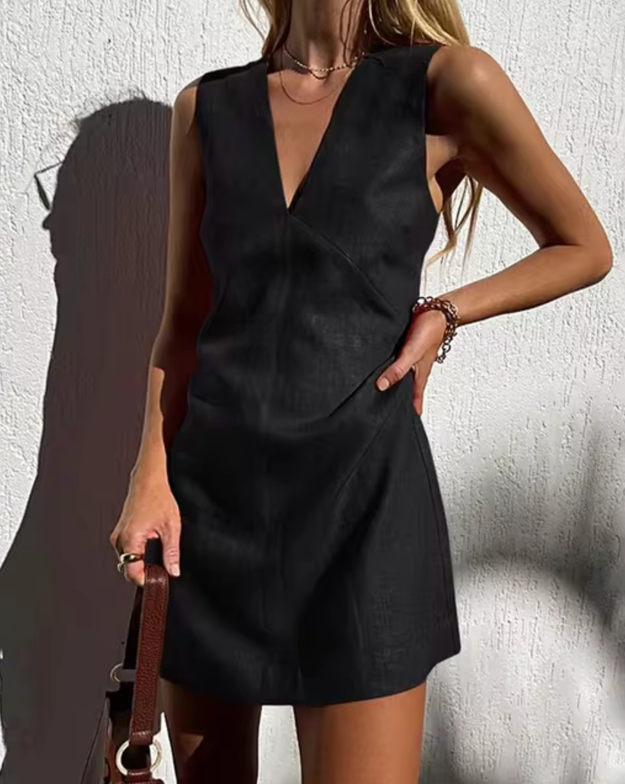 Valenzora | Sleeveless Linen Mini Dress