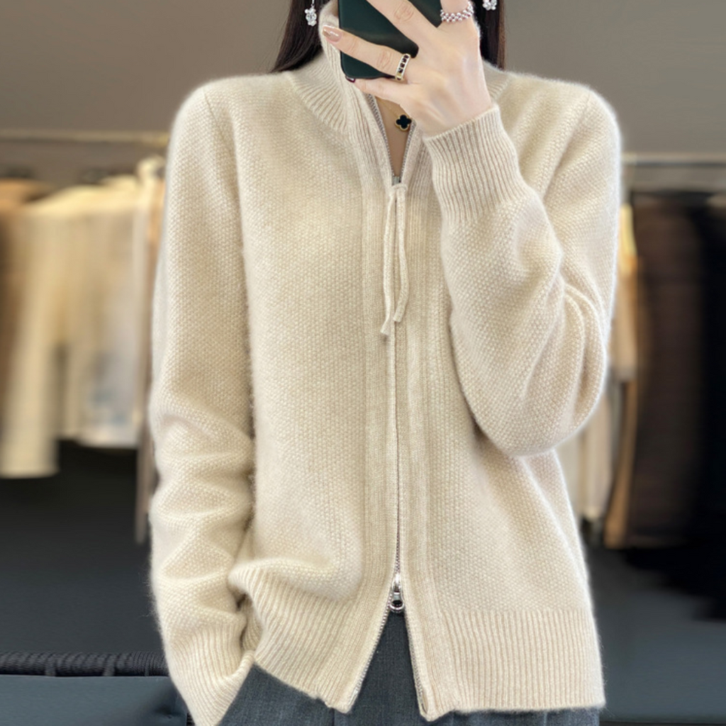 Valenzora | Eleganter und bequemer Cardigan mit Reißverschluss
