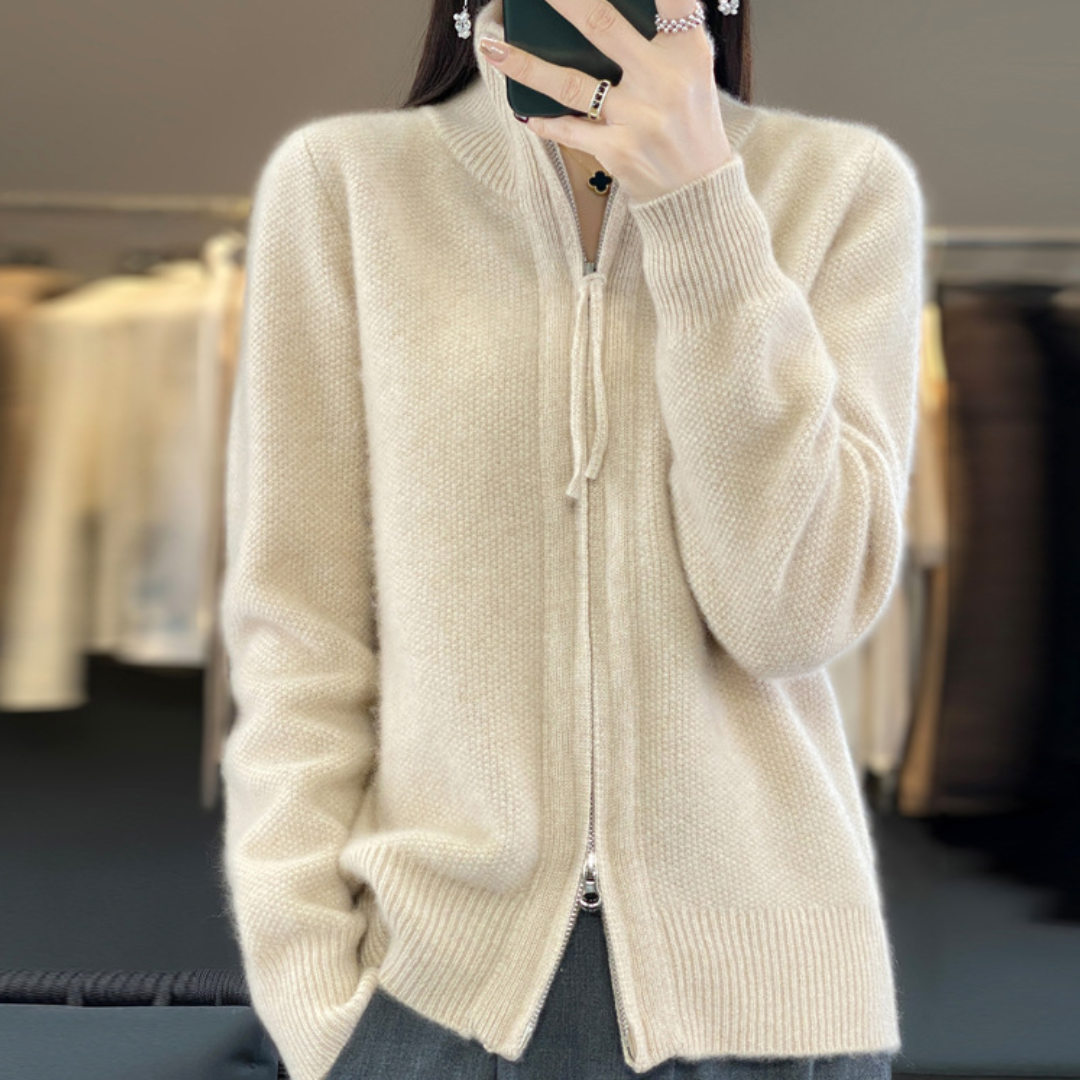 Valenzora | Eleganter und bequemer Cardigan mit Reißverschluss