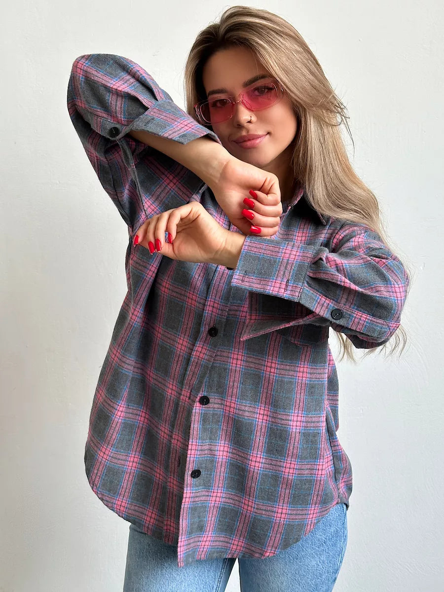 Valenzora | Checked flannel shirt for women