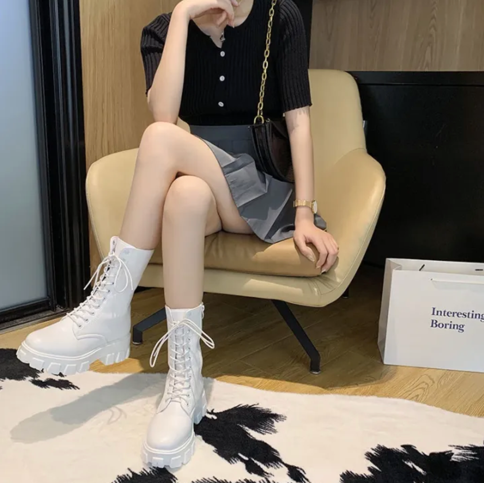 – Lace-up ankle boots
