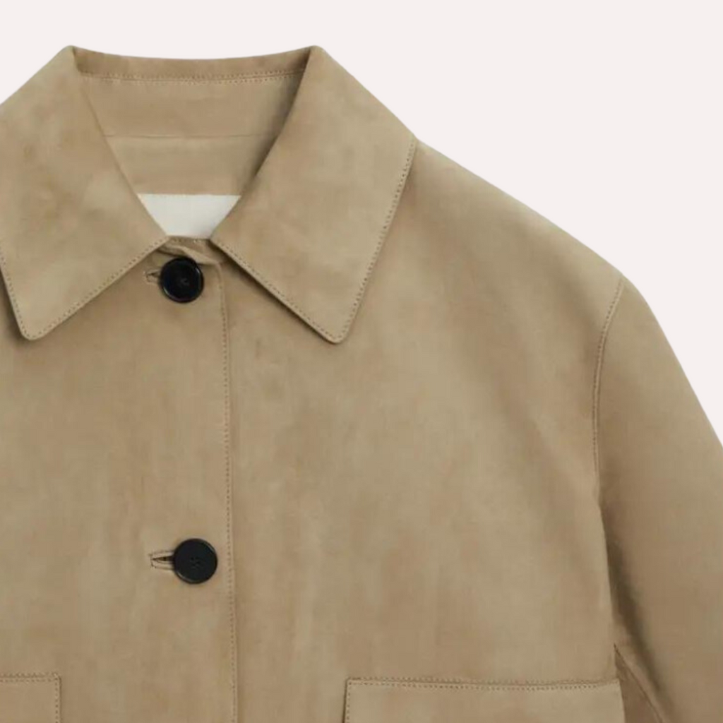 Valenzora | Beige leather jacket