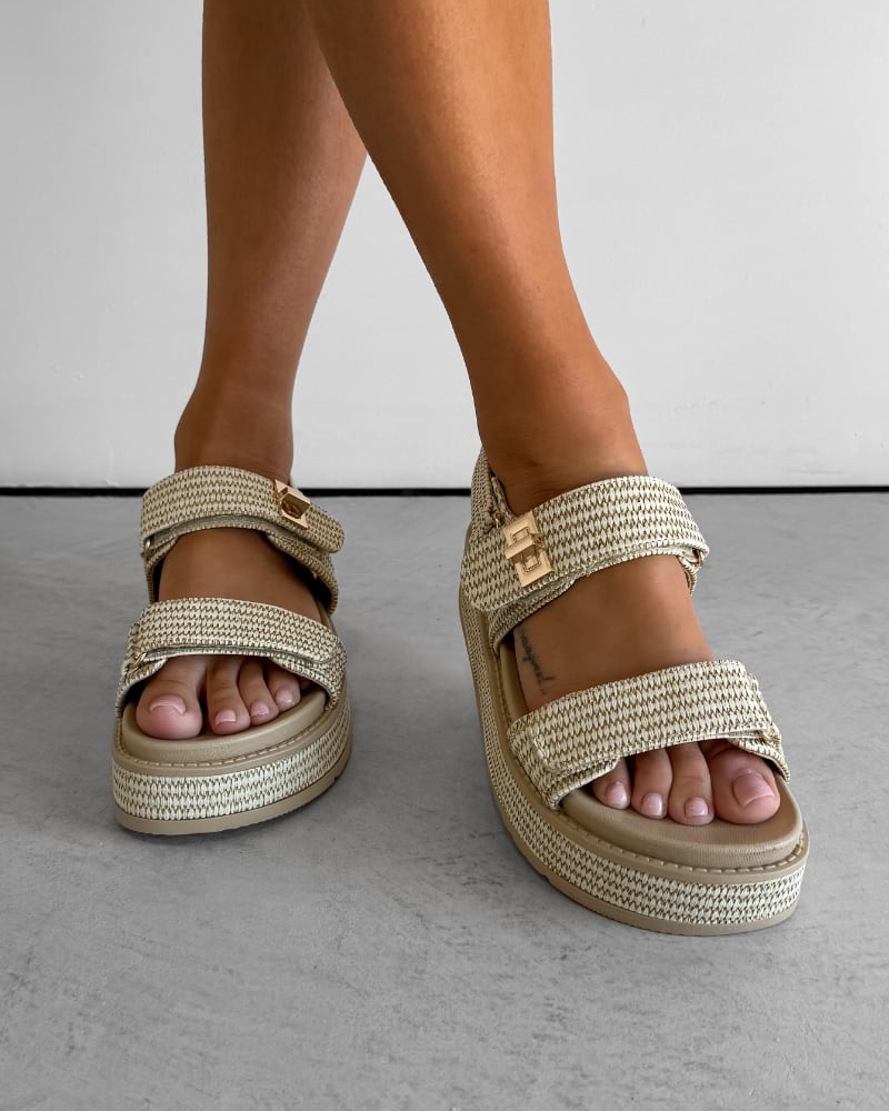 Valenzora | Chunky Rattan-Sandalen für Damen