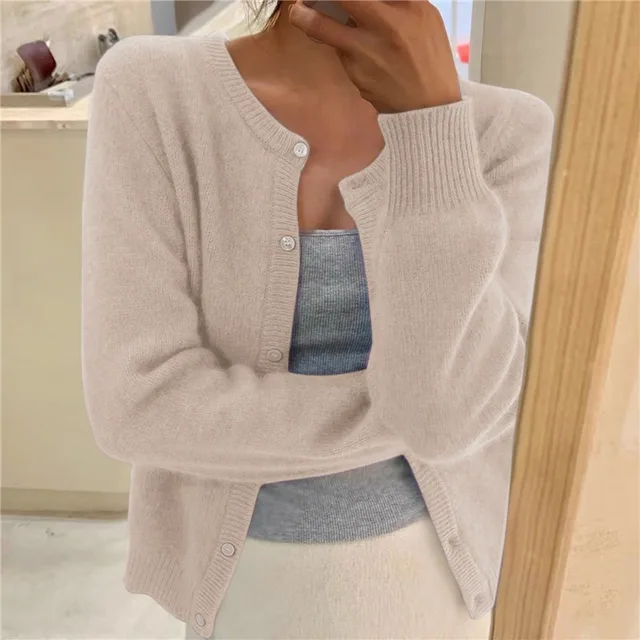 Valenzora | Solid-color knit women's jacket for comfort