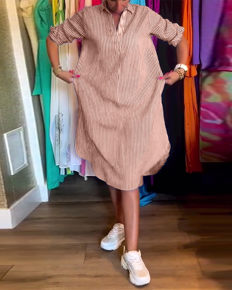 Valenzora | Striped shirt dress in a relaxed fit