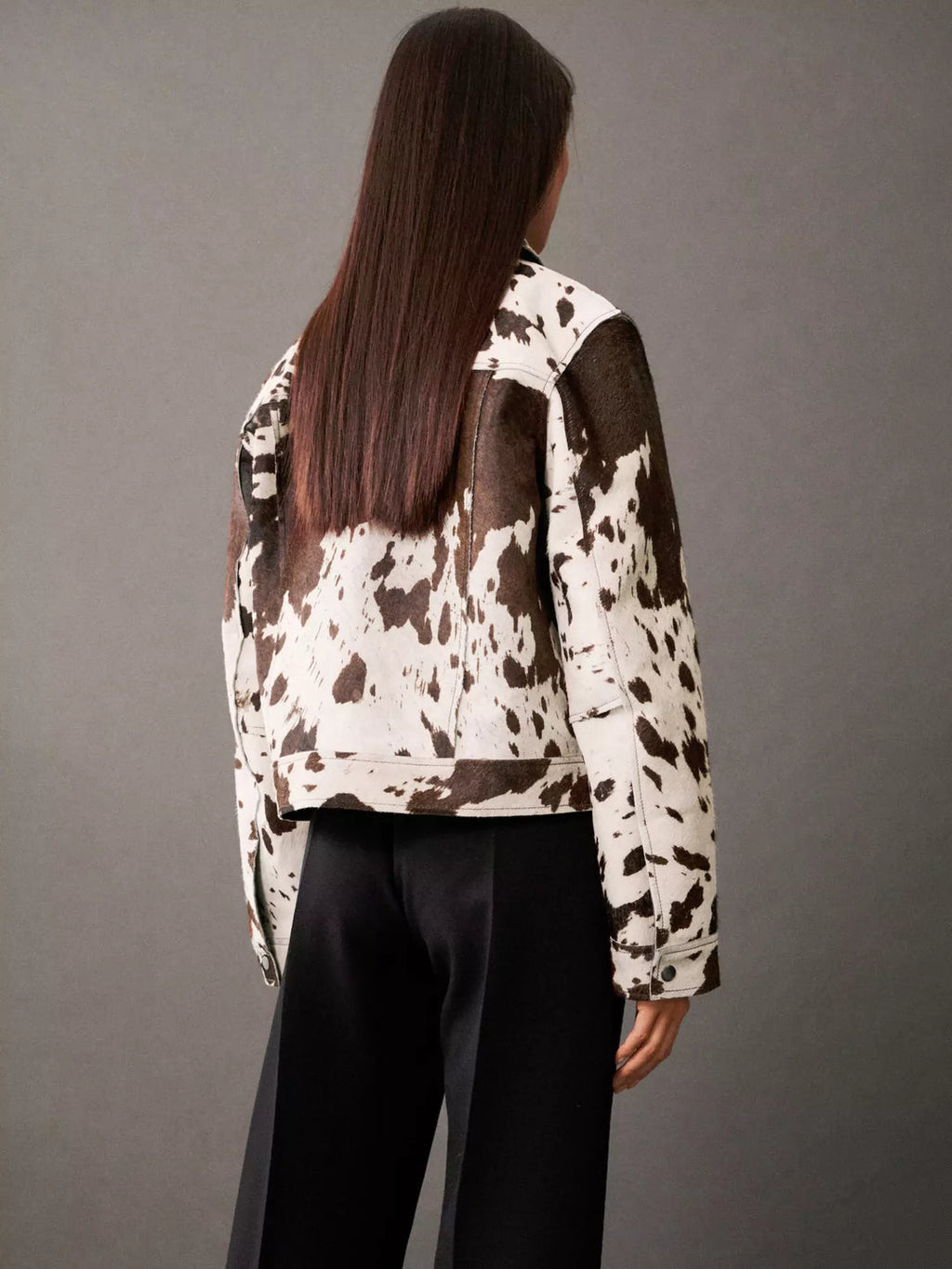 Valenzora | Patterned leather jacket