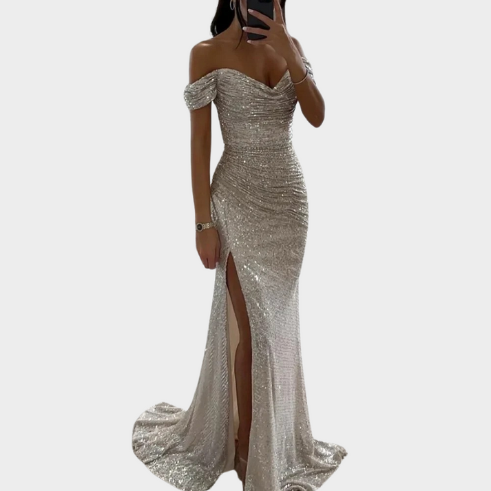 Valenzora | Elegantes, langes Damen-Abendkleid mit Schlitz