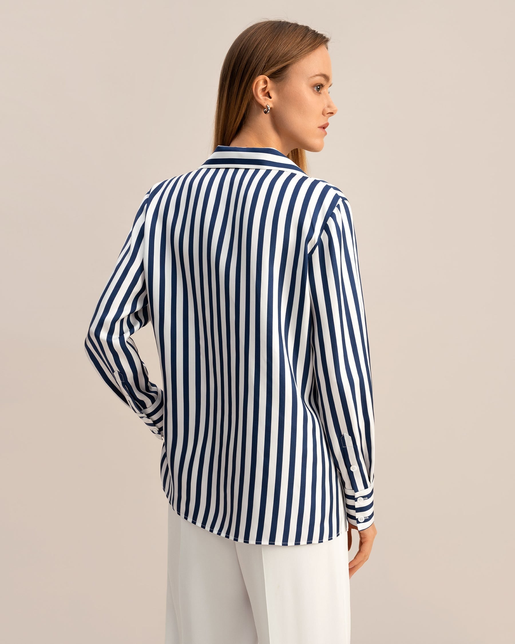 Valenzora | Striped silk shirt