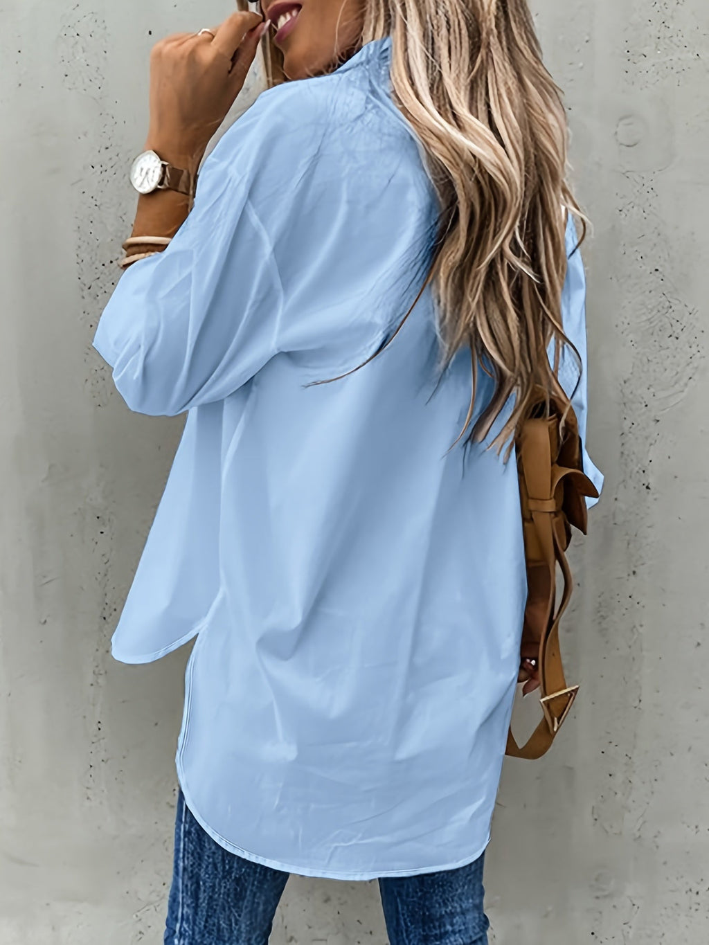 Valenzora | Women's sleeveless lapel collar shirt