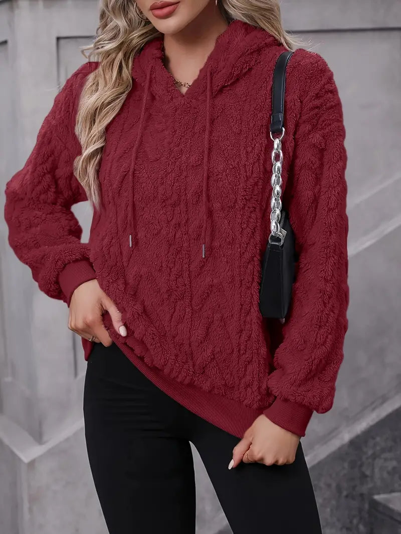 Valenzora Sweater | Stylish soft teddy fleece hoodie for women