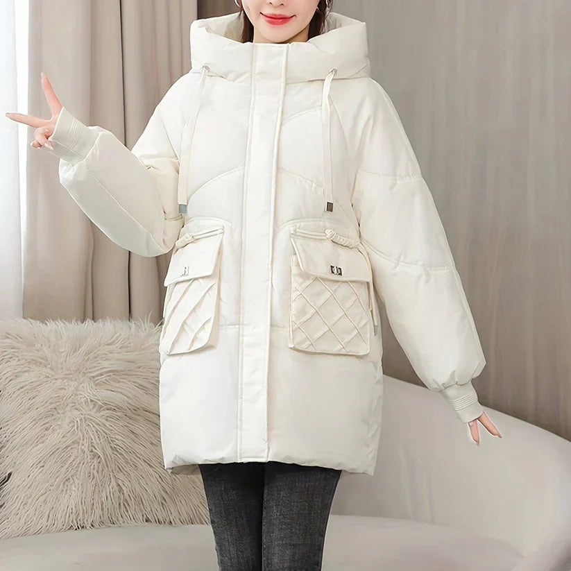 Valenzora | Stylische lässige lange Pufferjacke für Damen