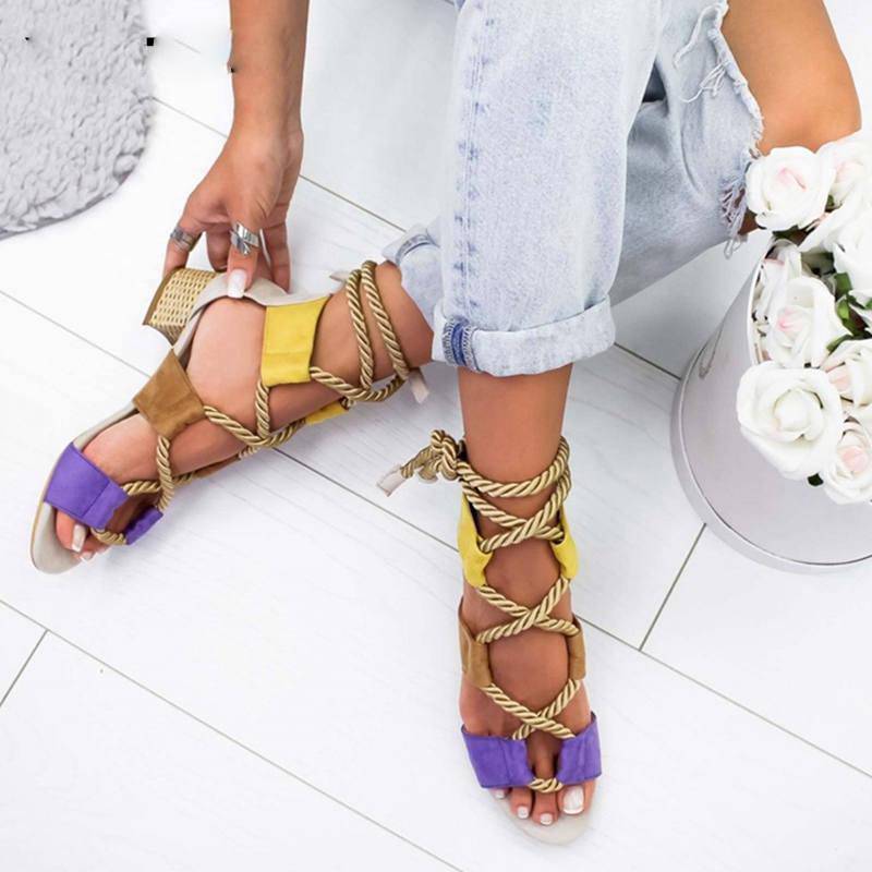 Valenzora | Gladiator-colored strappy heeled sandal