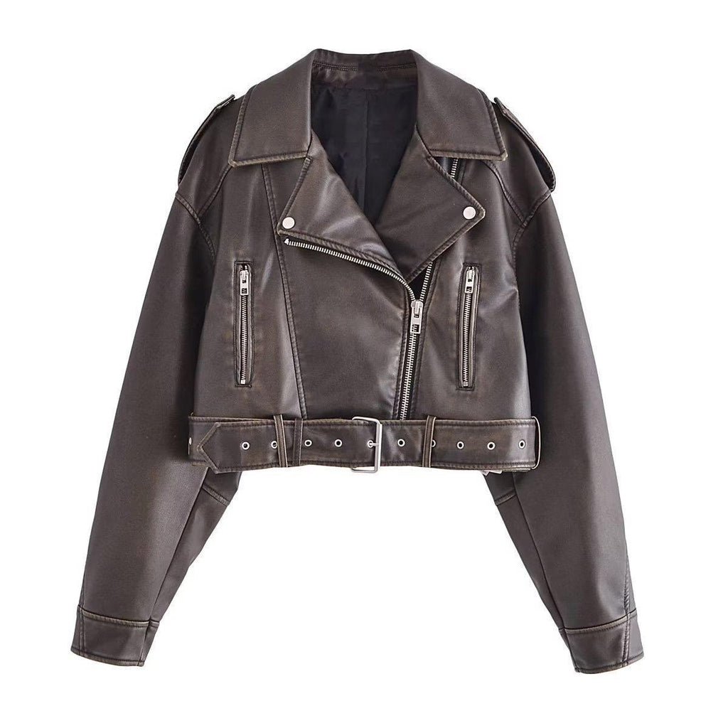 Valenzora | Washable, Gradient Leather Jacket for Women*