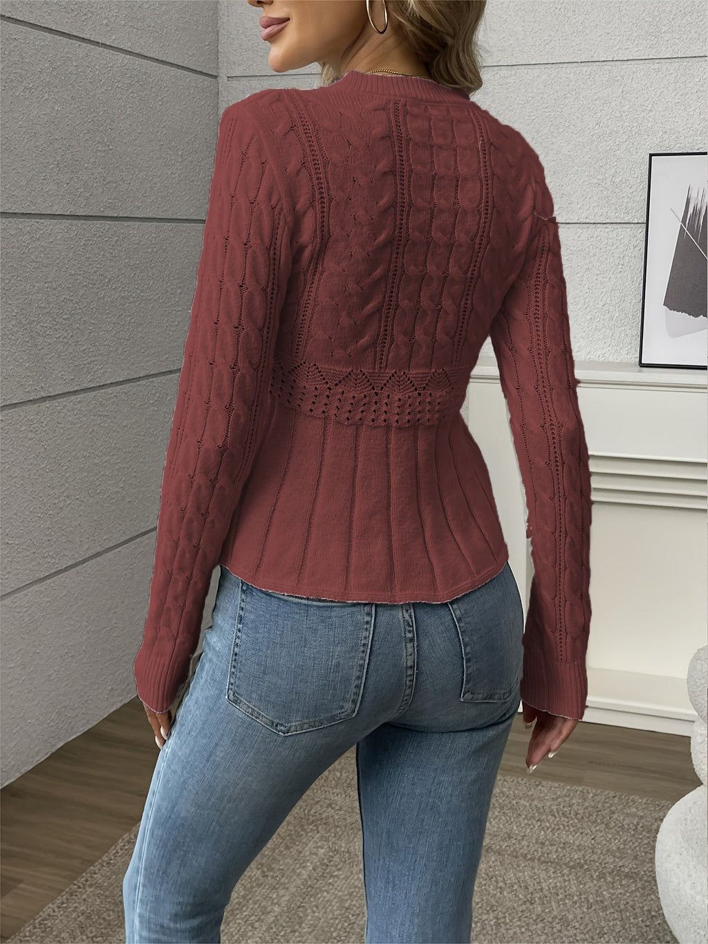 Valenzora | Damen-Strickpullover – luxuriöses Strickmuster mit bequemem Schnitt