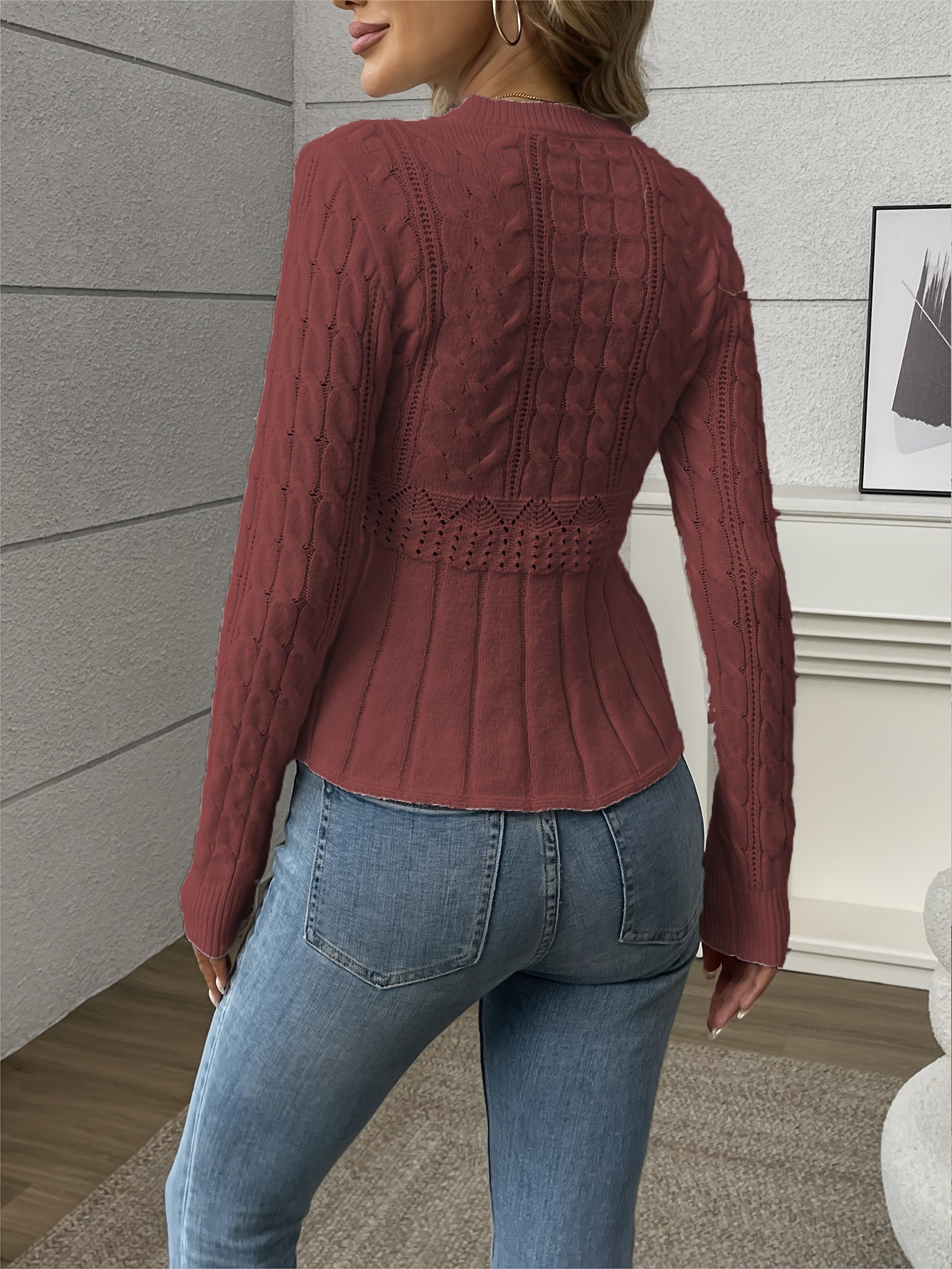 Valenzora | Damen-Strickpullover – luxuriöses Strickmuster mit bequemem Schnitt