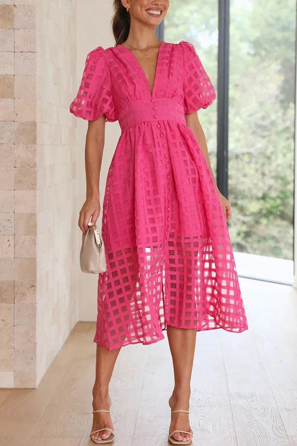 Valenzora | Midikleid mit Puffärmeln
