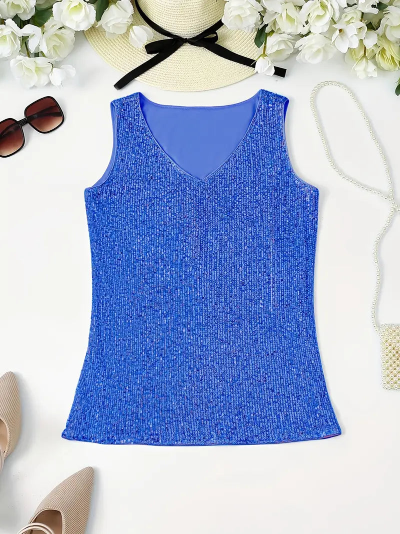 Valenzora | Elegant sleeveless top with sequins