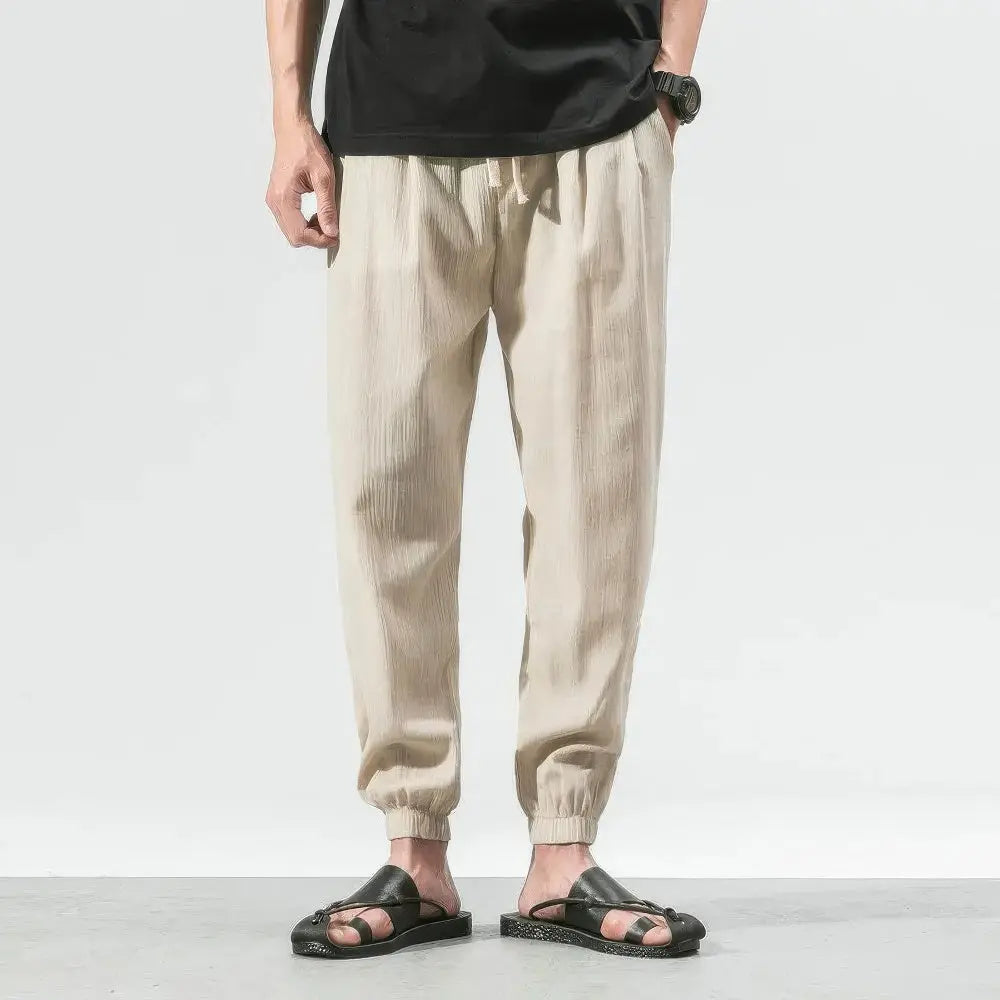 Valenzora | Cotton Linen Jogging Pants