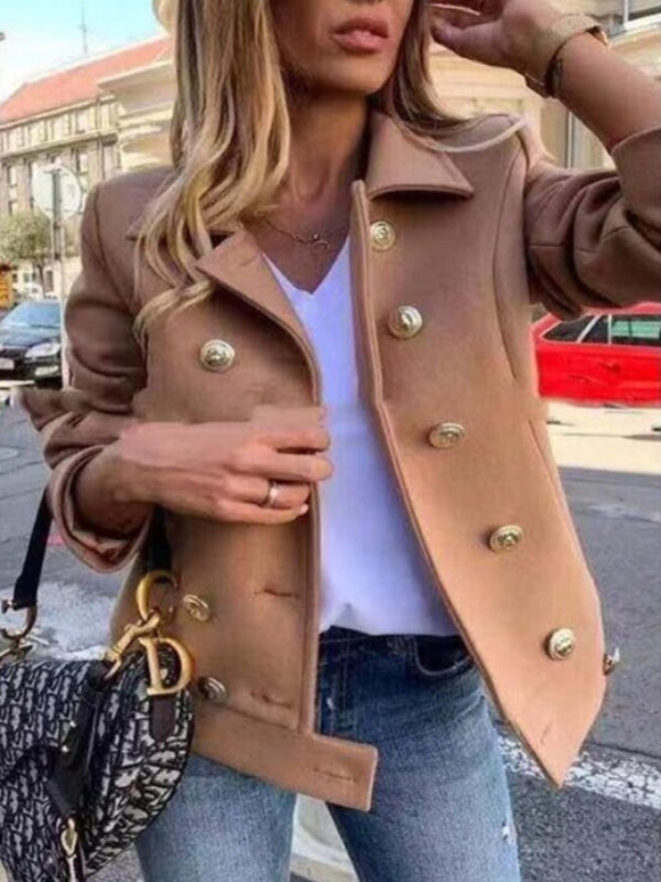 Valenzora - Short designer jacket with gold buttons