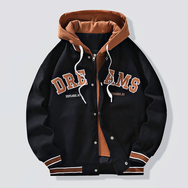 Valenzora | Hooded jacket with letter print