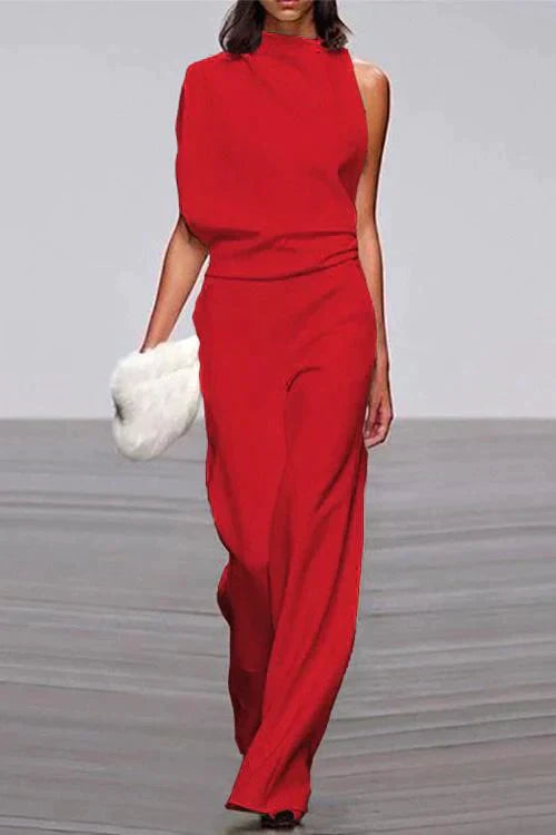 Valenzora | Rosiedress Cowl Neck One Shoulder Batwing Sleeve Party Suit