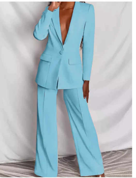 Valenzora | Elegant Blazer and Trousers Set for Women