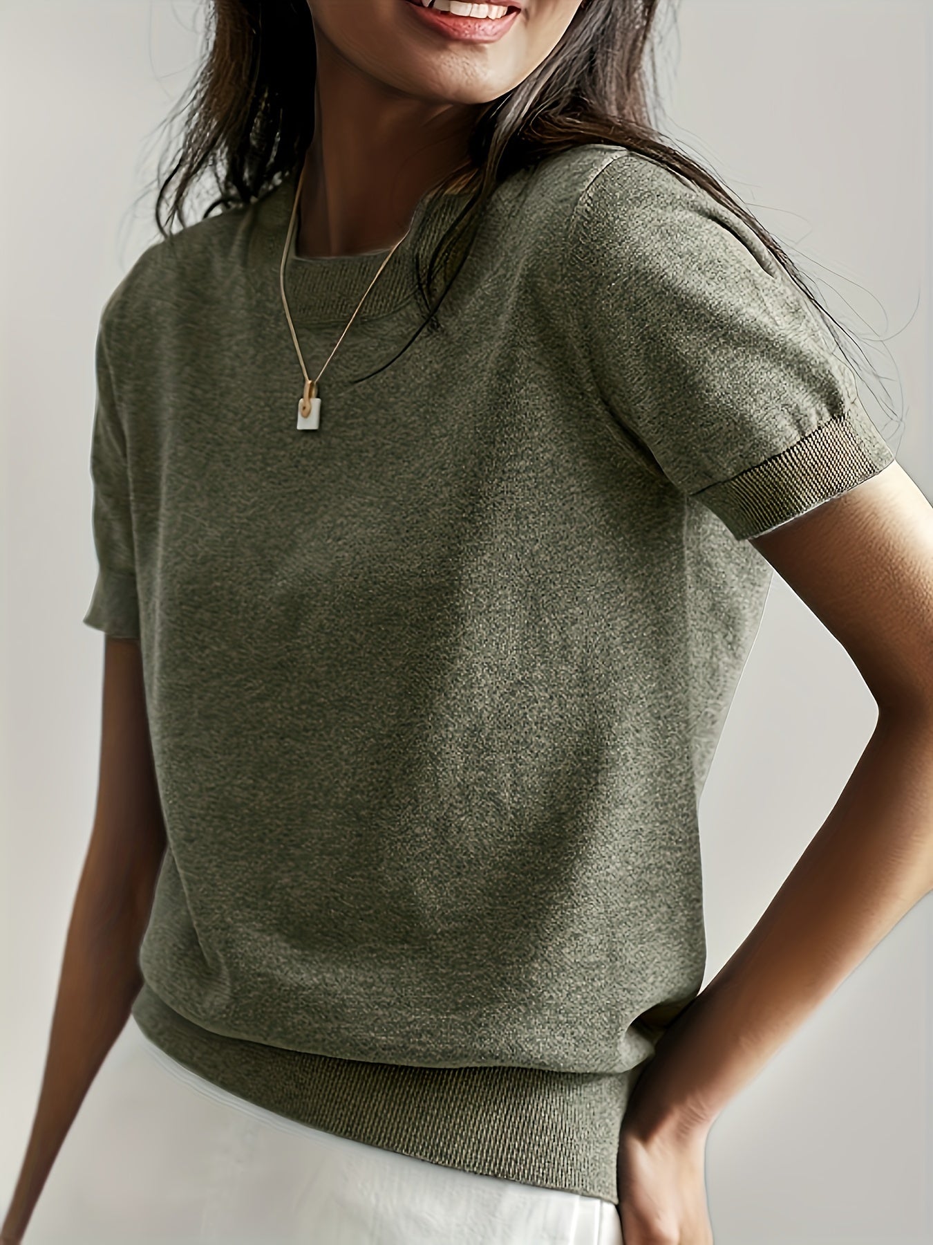 Valenzora | Strickshirt mit R-Ausschnitt