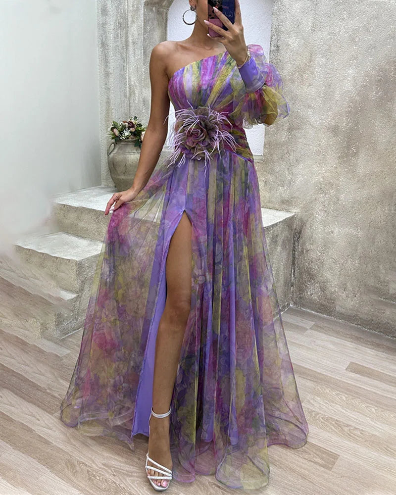 Valenzora | Long-sleeved dress with breathable fabric and flattering silhouette for women