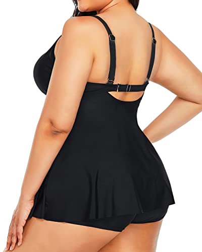 Valenzora | Plus Size Tankini Swimsuit Tummy Control Swimsuits For Women