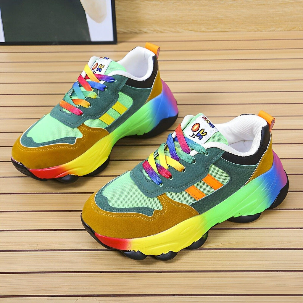 Valenzora – Bunte Chunky Sneakers für Damen | Mehrfarbige Design-Sneaker für Damen