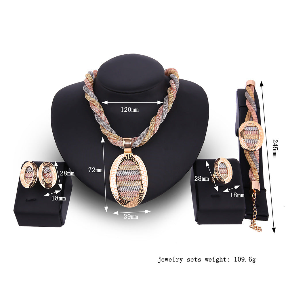 Valenzora-Schmuckset aus Halskette, Ohrringen und Armbändern