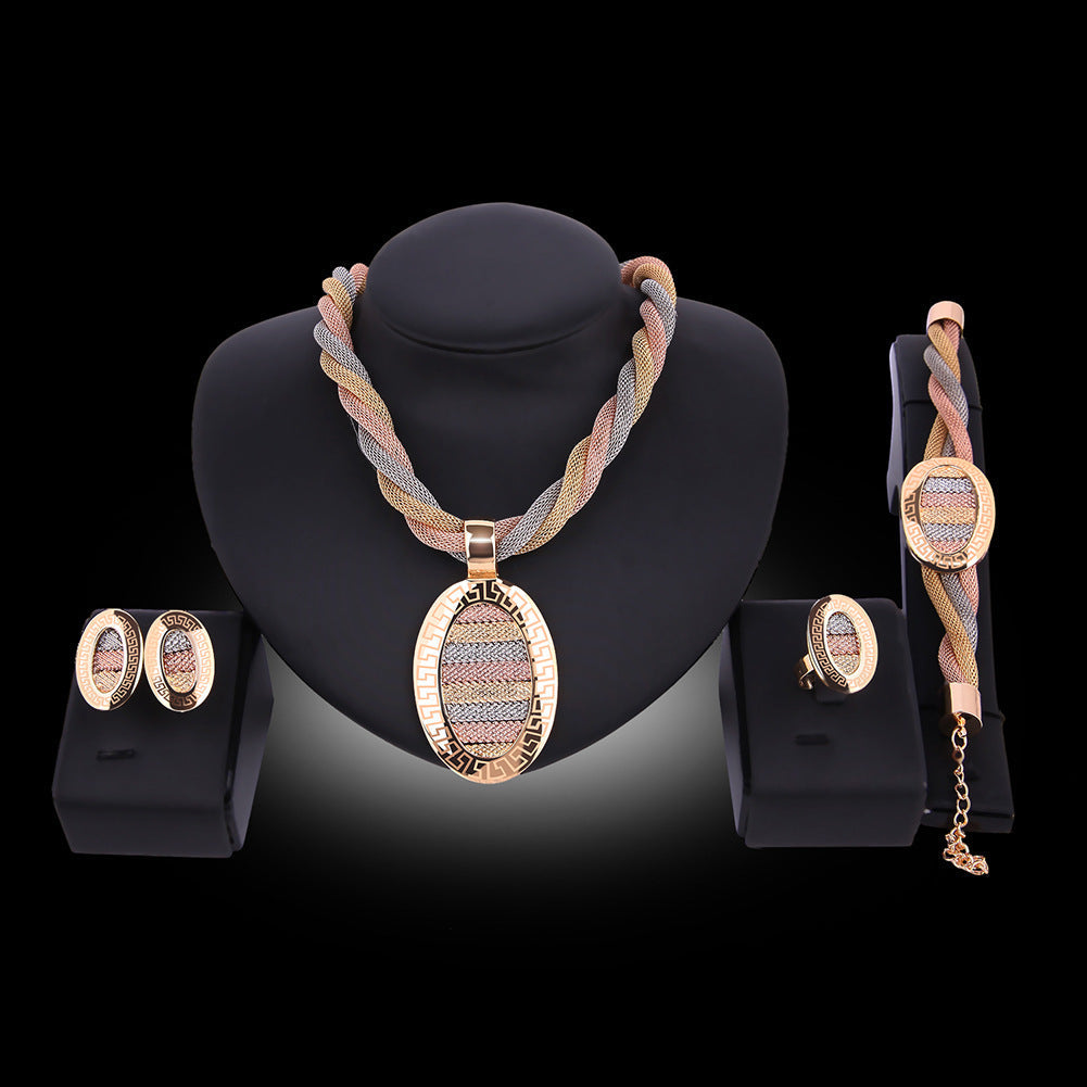 Valenzora-Schmuckset aus Halskette, Ohrringen und Armbändern