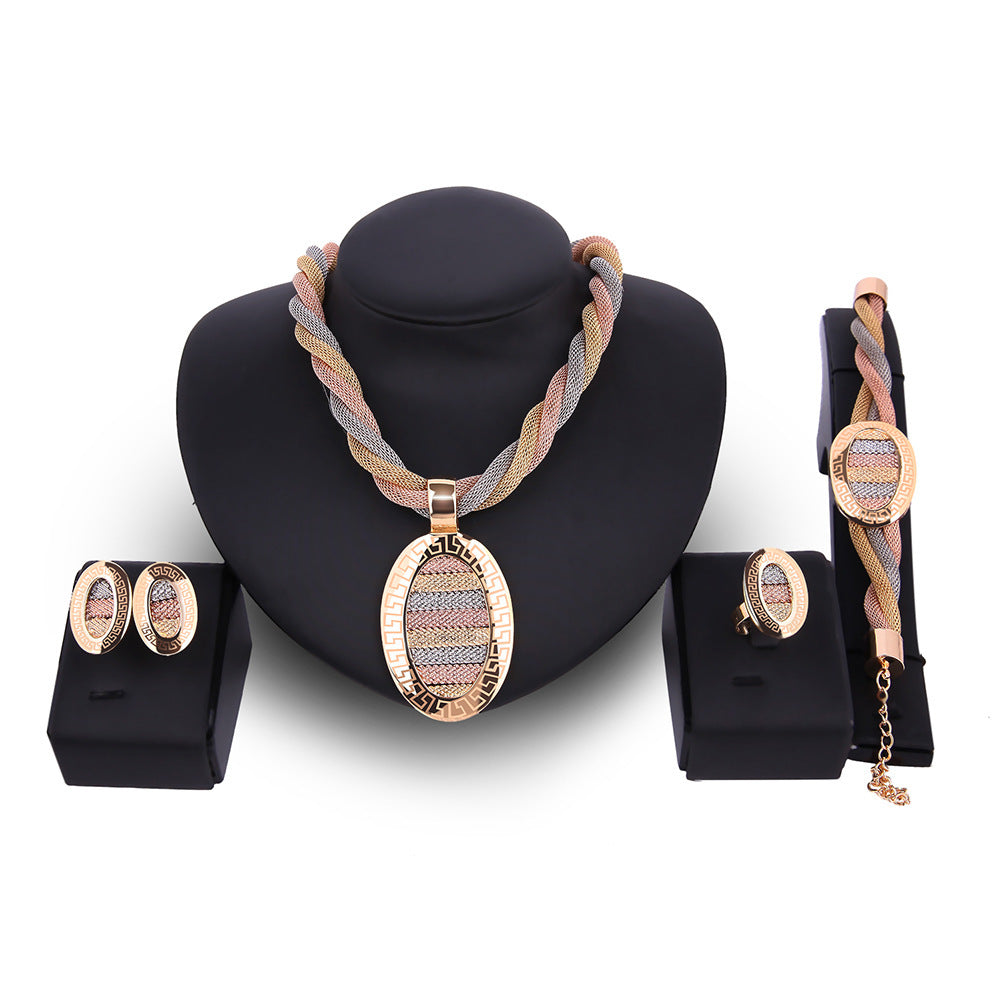 Valenzora-Schmuckset aus Halskette, Ohrringen und Armbändern