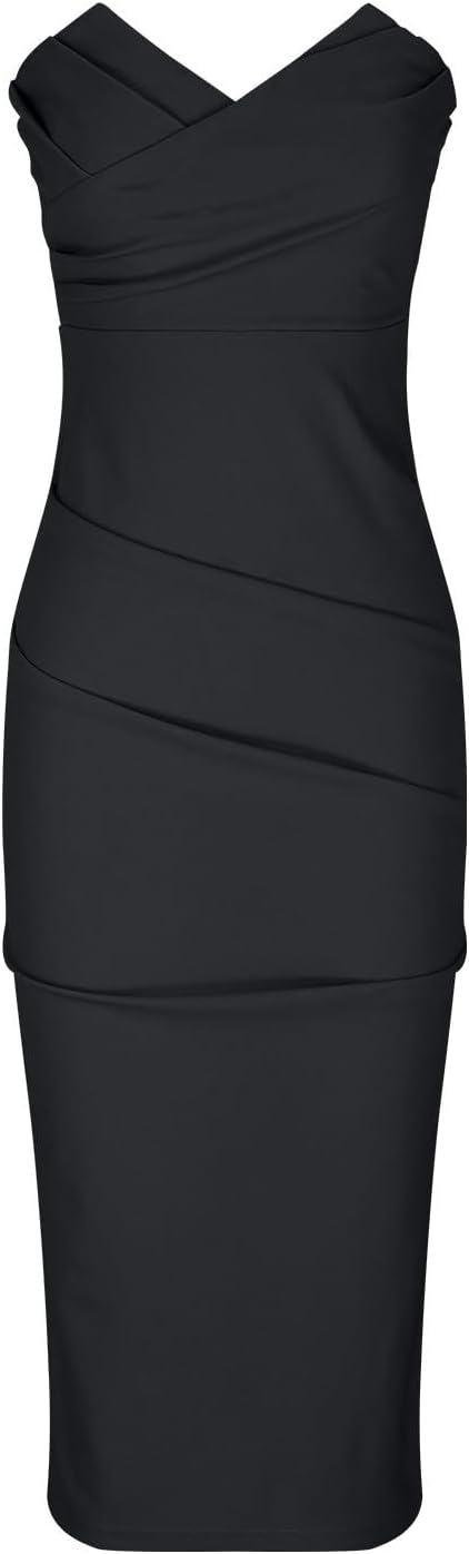 Magner™ – Trägerloses Midi-Partykleid mit Rückenschlitz, elegantes Cocktailkleid für Abende & Events