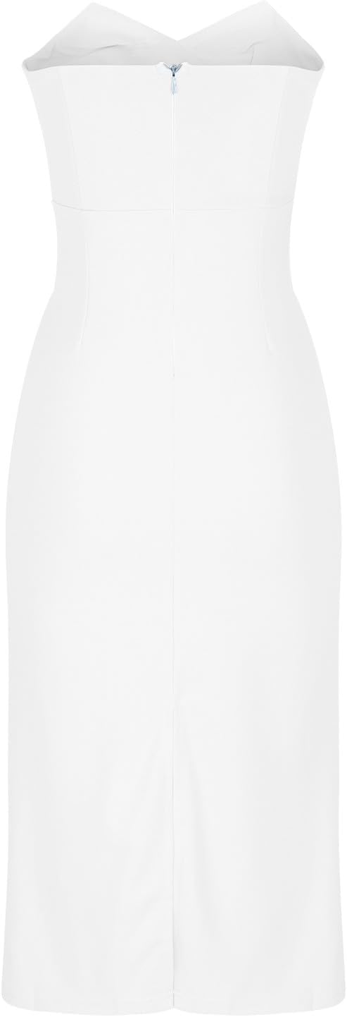 Magner™ – Trägerloses Midi-Partykleid mit Rückenschlitz, elegantes Cocktailkleid für Abende & Events
