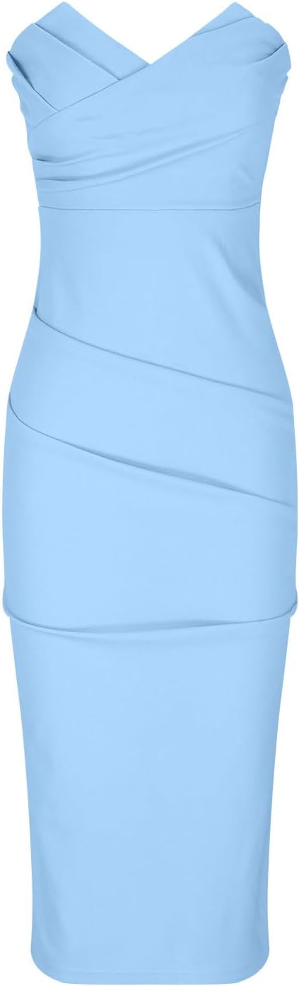 Magner™ – Trägerloses Midi-Partykleid mit Rückenschlitz, elegantes Cocktailkleid für Abende & Events