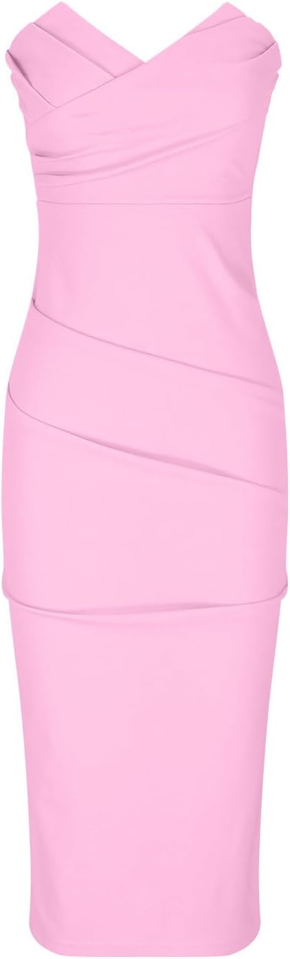 Magner™ – Trägerloses Midi-Partykleid mit Rückenschlitz, elegantes Cocktailkleid für Abende & Events