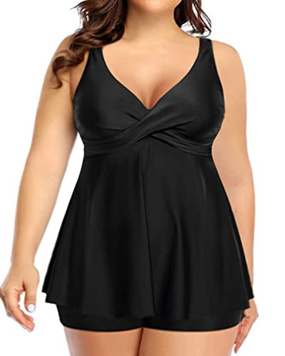 Valenzora | Plus Size Tankini Swimsuit Tummy Control Swimsuits For Women