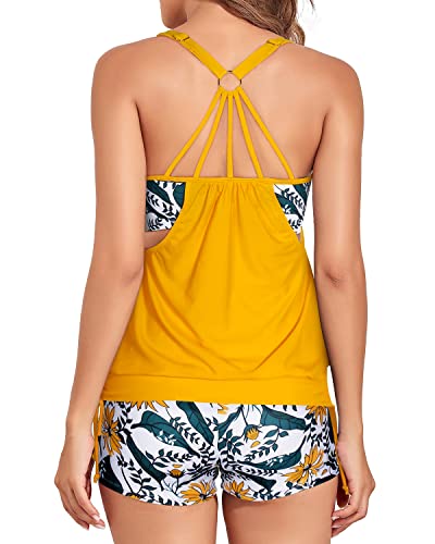Valenzora | Push-up Women's Tankini Swimsuit Two-Piece Tummy Control Swimsuits