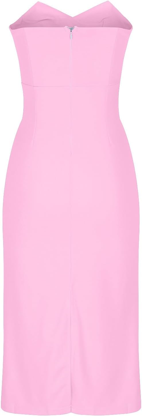 Magner™ – Trägerloses Midi-Partykleid mit Rückenschlitz, elegantes Cocktailkleid für Abende & Events