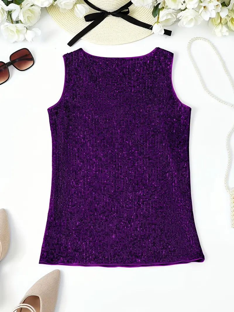 Valenzora | Elegant sleeveless top with sequins