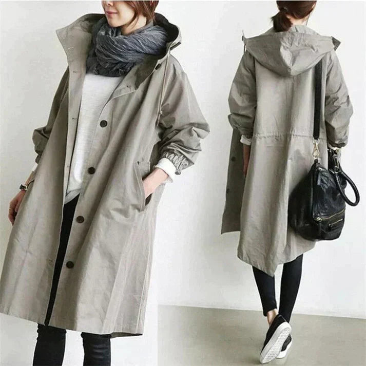 Valenzora - Women's oversized lightweight trench coat for relaxed chic