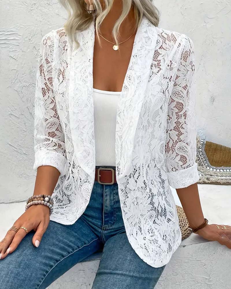 Valenzora | Eleganter Blazer mit Spitze