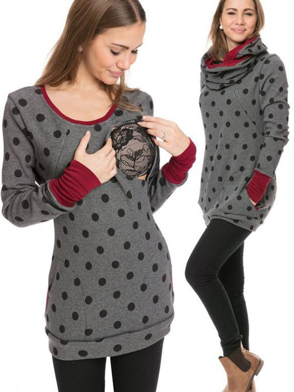 Valenzora | Maternity chaps, nurse sweatshirts, floral print, pockets, zipper, nursing wear