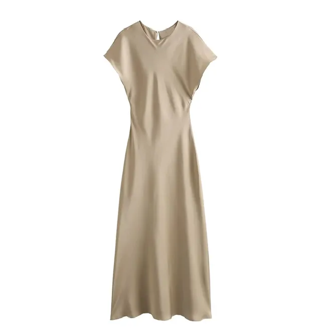 Valenzora | Elegant satin midi dress