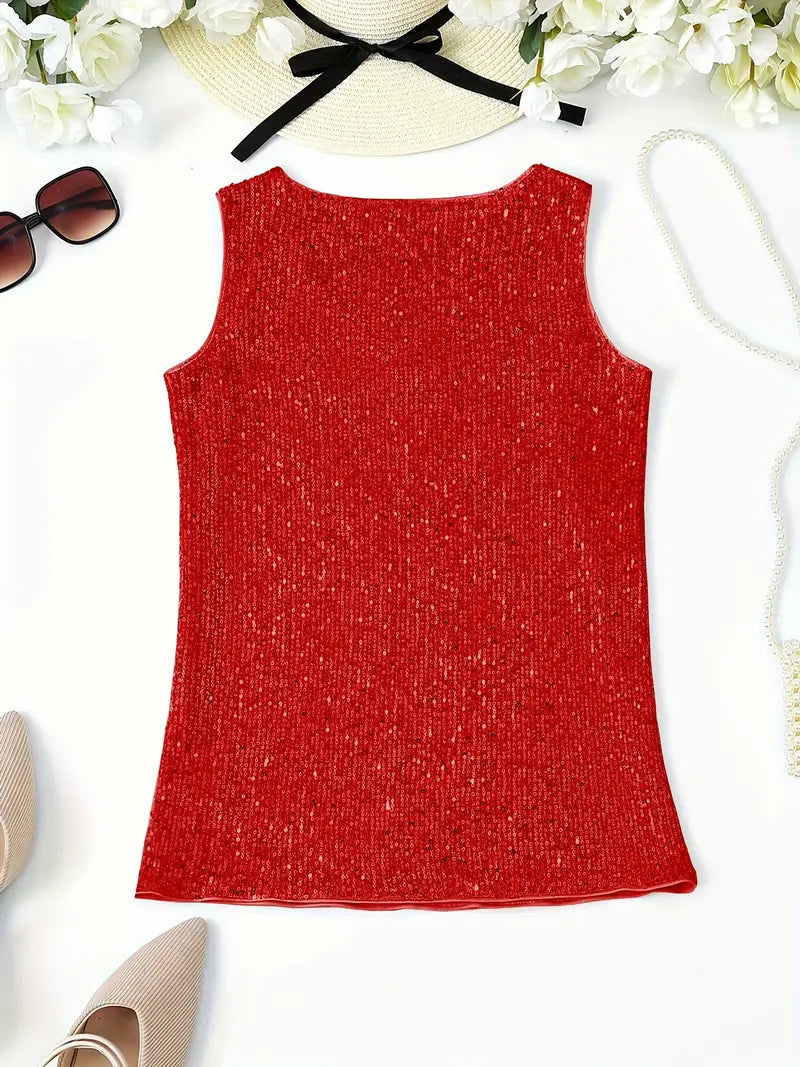 Valenzora | Elegant sleeveless top with sequins
