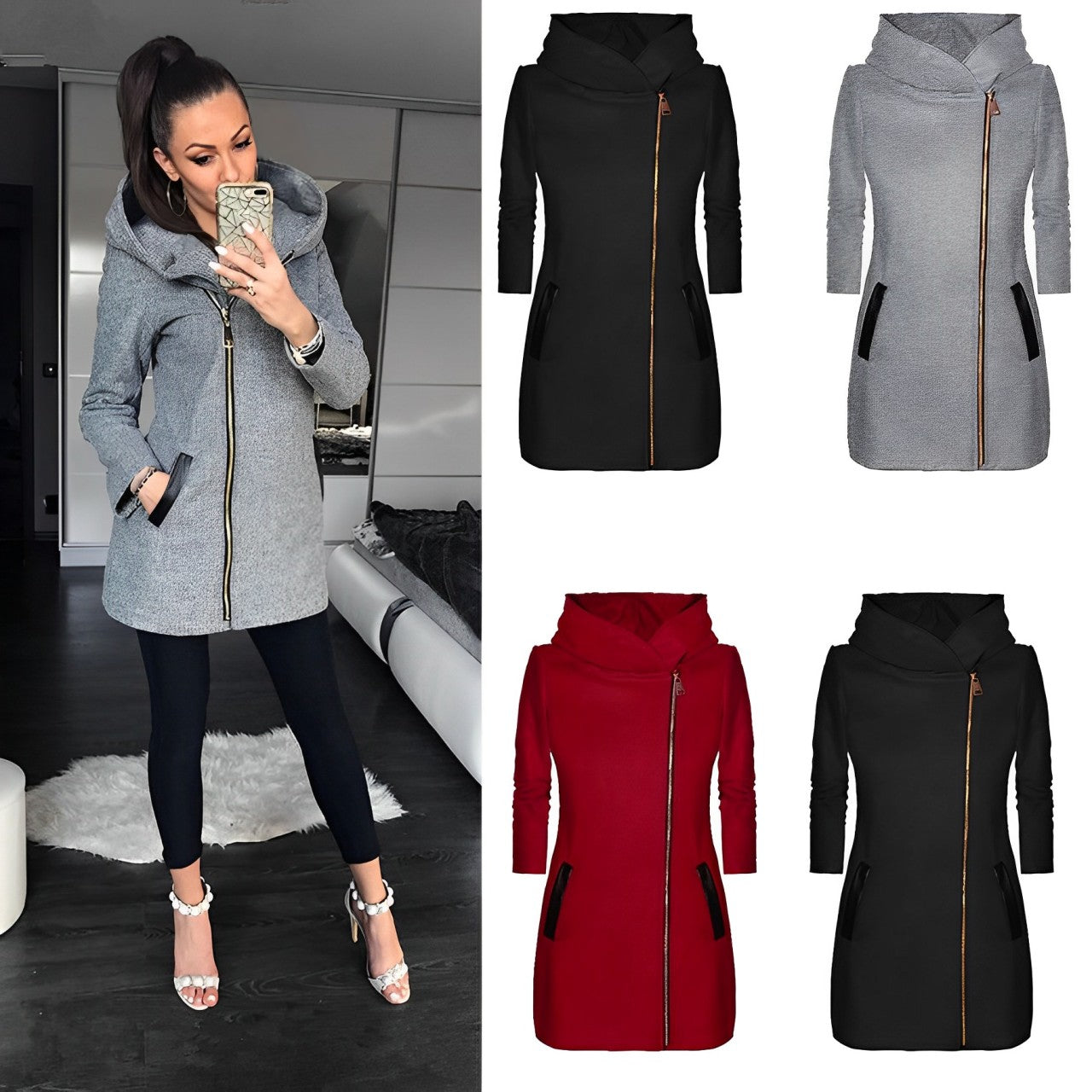 Valenzora - Women's urban hooded coat